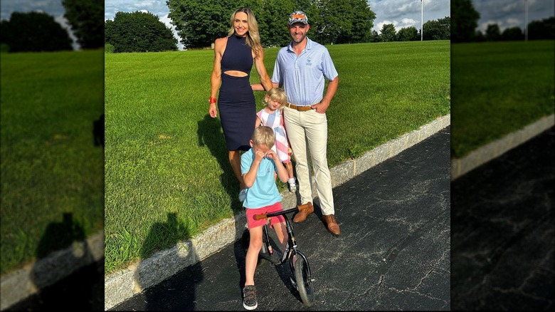 Lara, Eric Trump outdoors with kids