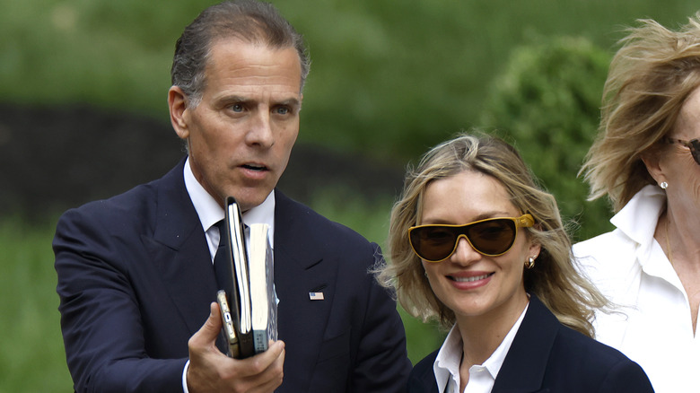 Hunter Biden and Melissa Cohen wearing suits