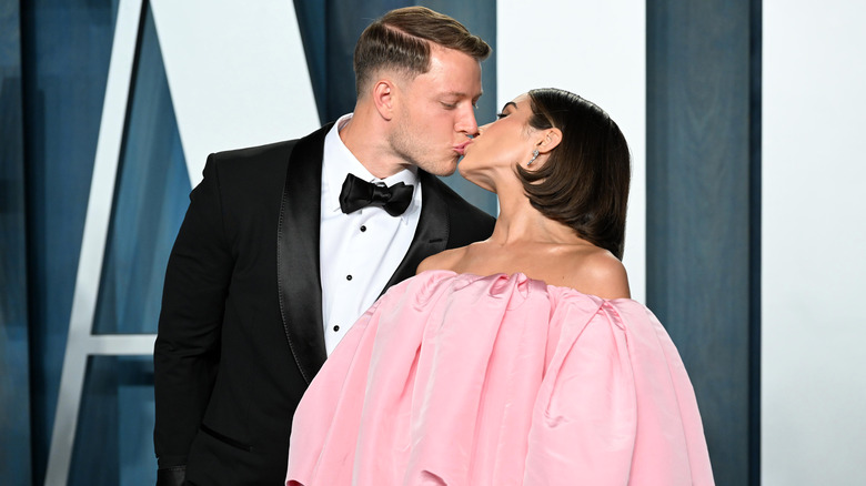Olivia Culpo Christian McCaffrey kissing