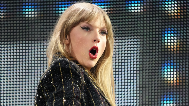 Taylor Swift making a surprised face