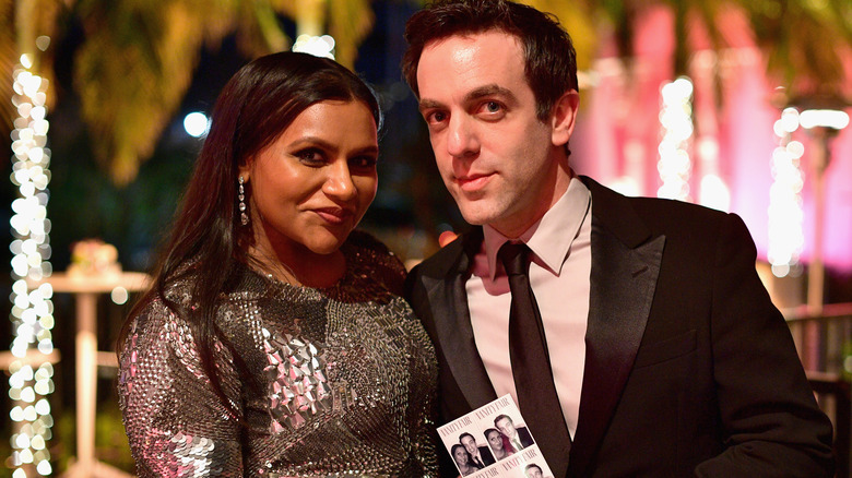 Mindy Kaling and B.J. Novak attend the 2019 Vanity Fair Oscar Party