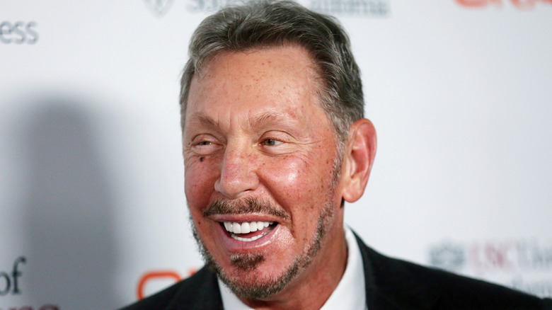 Larry Ellison smiling at a 2019 gala