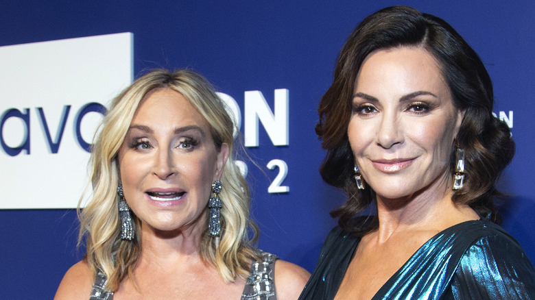 Sonja Morgan and Luann de Lesseps posing