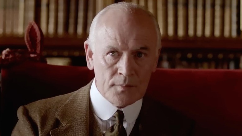 Terence Harvey looking stern in a scene from Downton Abbey