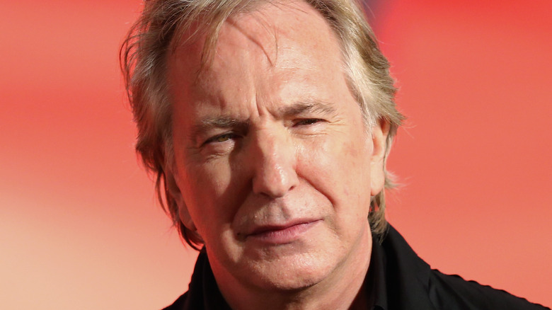Alan Rickman squinting