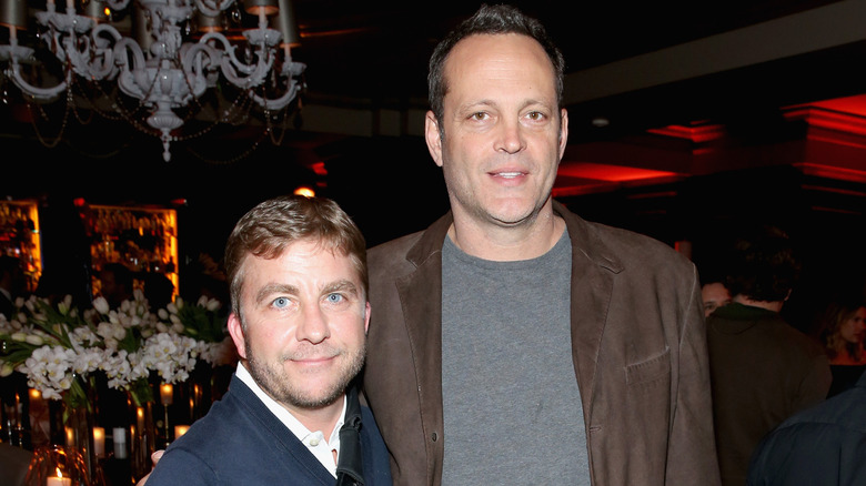 Peter Billingsley and Vince Vaughn posing