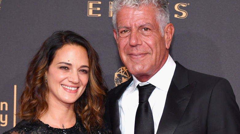 Asia Argento and Anthony Bourdain at the Emmy Awards