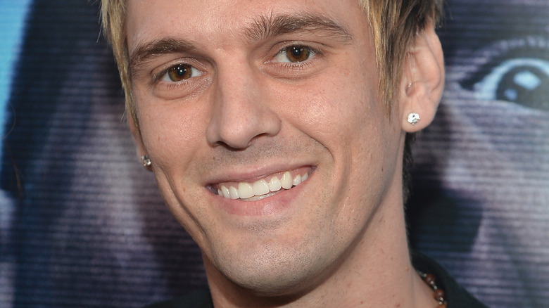 Aaron Carter smiles