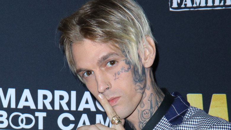 Aaron Carter poses for a photo