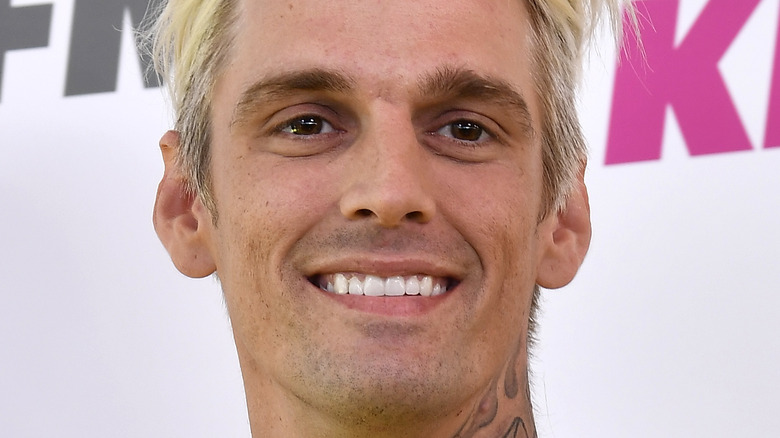 Aaron Carter smiles