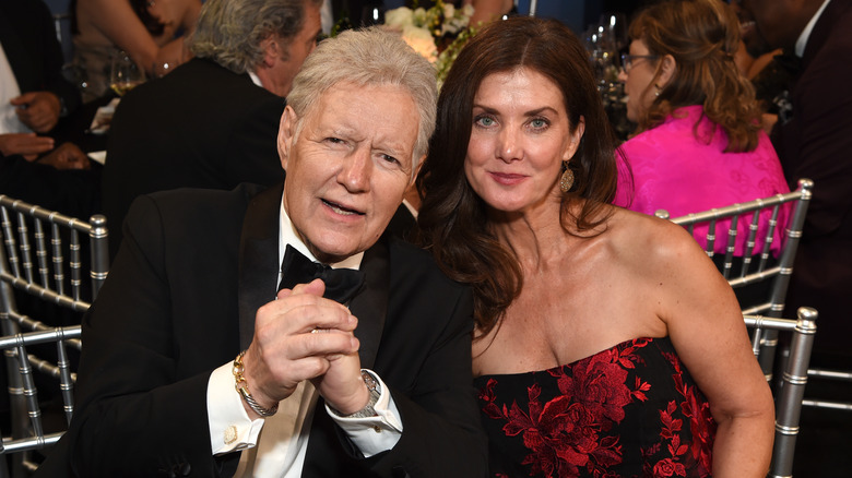 Alex and Jean Trebek pose 