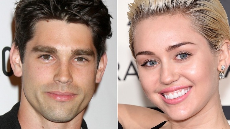Justin Gaston, Miley Cyrus smiling