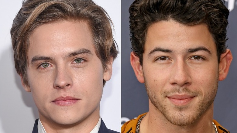 Dylan Sprouse posing, Nick Jonas posing