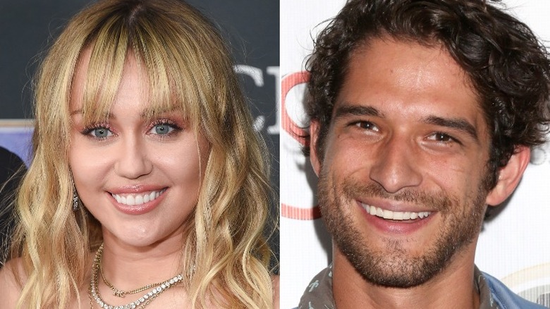 Miley Cyrus, Tyler Posey smiling