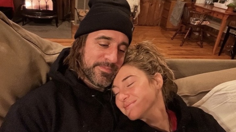 Aaron Rodgers snuggling Shailene Woodley