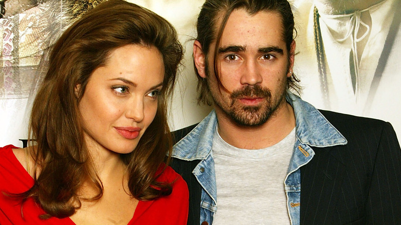 Angelina Jolie and Colin Farrell posing together
