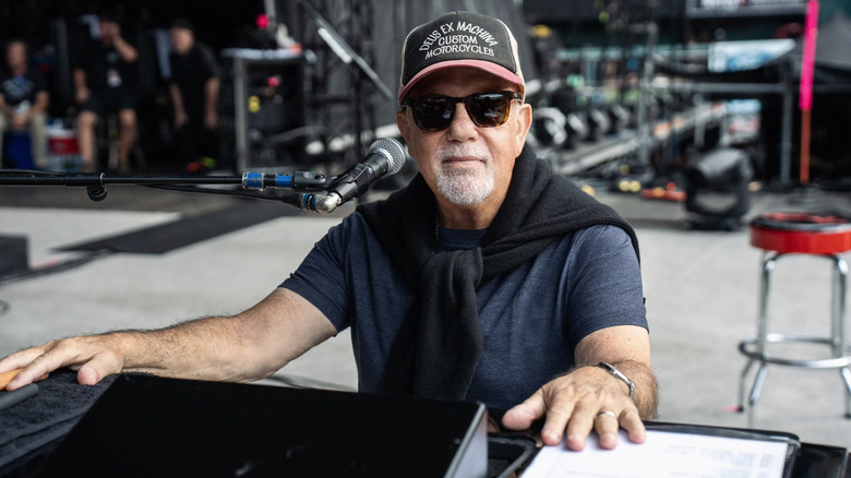 Billy Joel at a soundcheck in 2024.