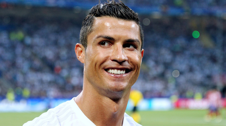 Cristiano Ronaldo, smirking