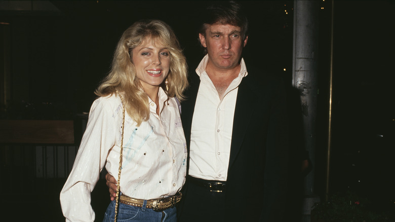 Marla Maple smiling with Donald Trump