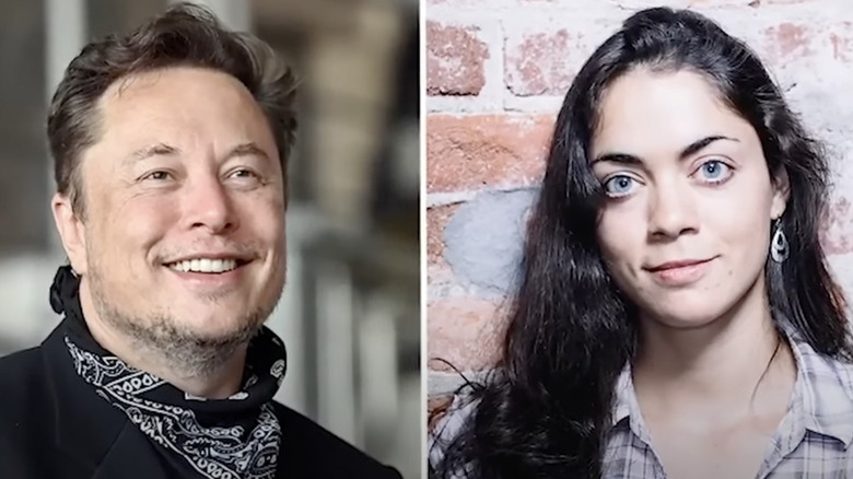 Split image of Elon Musk and Shivon Zilis, each smiling