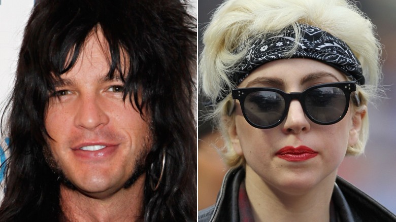 Lüc Carl smiling, Lady Gaga in a biker look