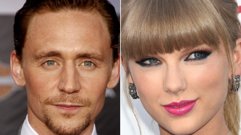 Tom Hiddleston and Taylor Swift posing