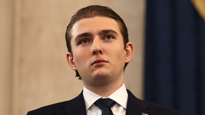 Barron Trump standing at the inauguration