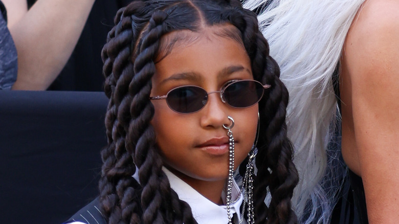 North West wearing sunglasses in 2023