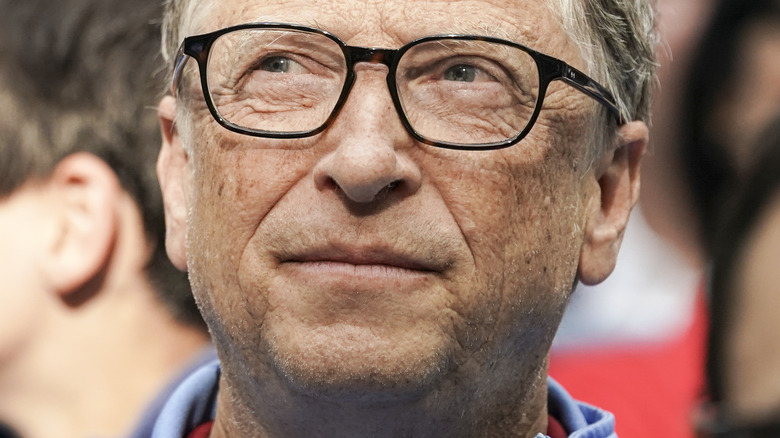 Bill Gates looking up