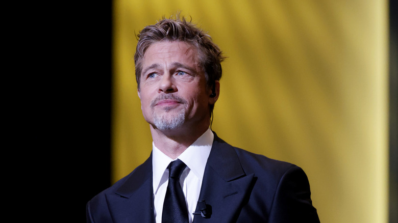 Brad Pitt looking sad goatee beard