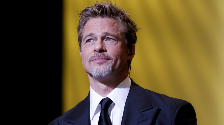 Brad Pitt looking sad goatee beard