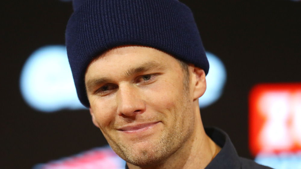 Tom Brady celebrates his Super Bowl LV win