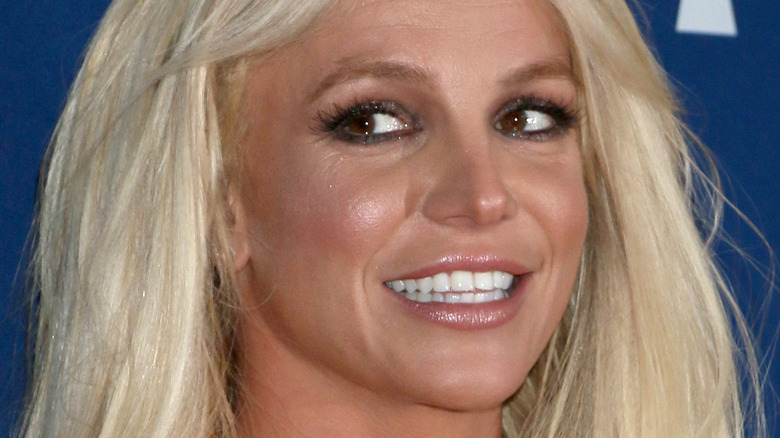 Britney Spears smiling on the red carpet