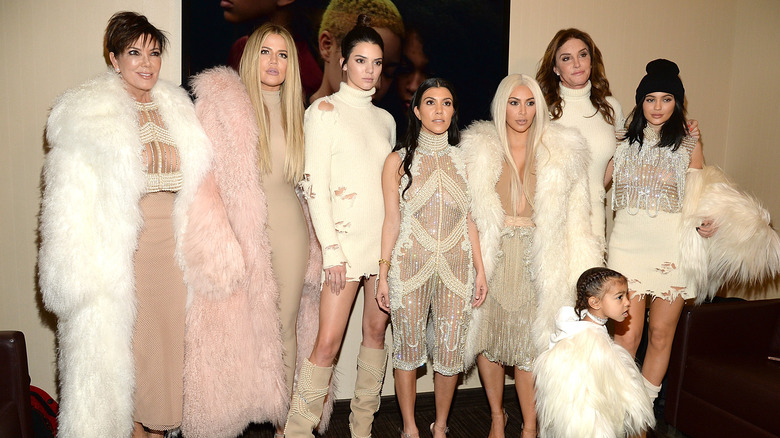 Caitlyn Jenner, Khloe Kardashian, and other family members pose
