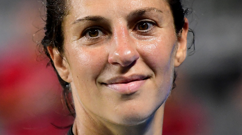 Carli Lloyd sweaty