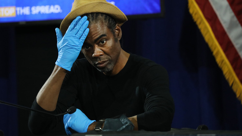 Chris Rock stressed press conference