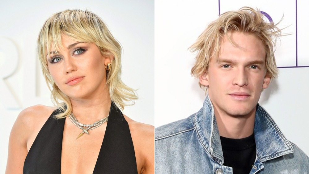 Miley Cyrus and Cody Simpson side-by-side