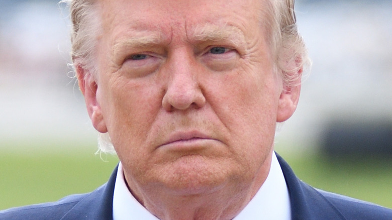 Donald Trump with serious expression