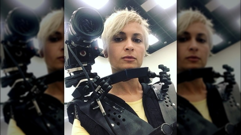 Halyna Hutchins on set
