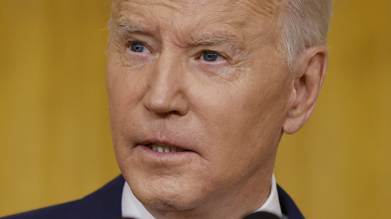 Joe Biden glaring