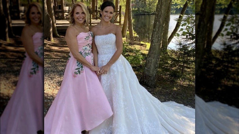 Katie Couric and Ellie Monahan at wedding