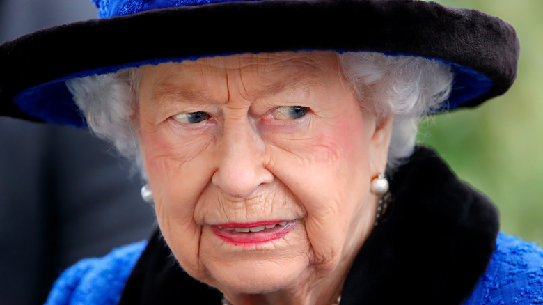 Queen Elizabeth II in October 2021