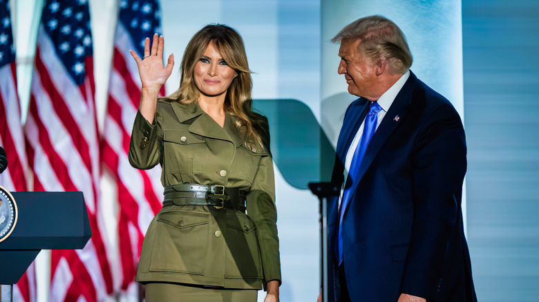 Donald and Melania in 2020