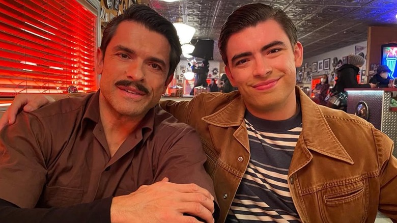 Mark and Michael Consuelos pose for a photo