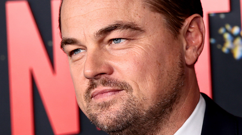 Leonardo DiCaprio posing at a premiere