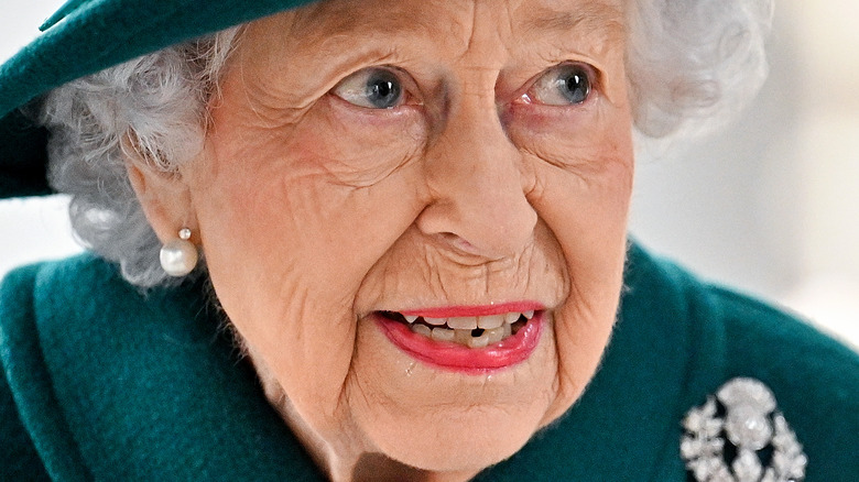 Queen Elizabeth II looking away