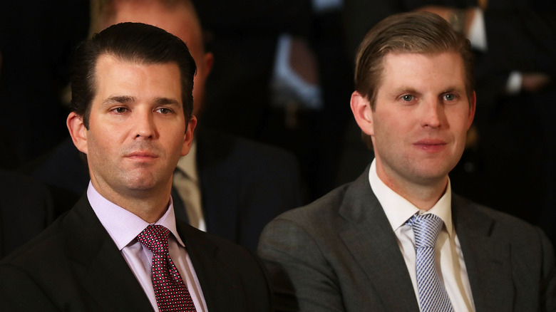 Donald Trump Jr. and Eric Trump sitting