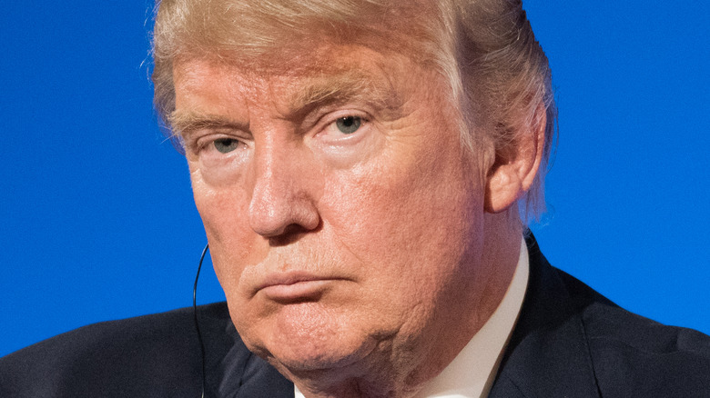 Donald Trump at the Elysee Palace for an extended interview with the french President in 2017