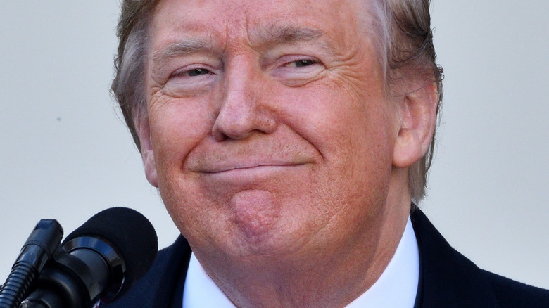 Donald Trump grinning