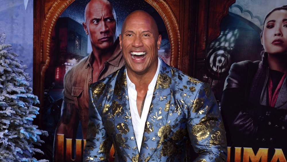 Dwayne Johnson laughing